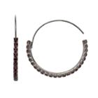 Simply Vera Vera Wang Red Simulated Crystal Threader Hoop Earrings, Women's