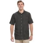 Men's Batik Bay Classic-fit Jacquard Button-down Shirt, Size: 2xb, Black