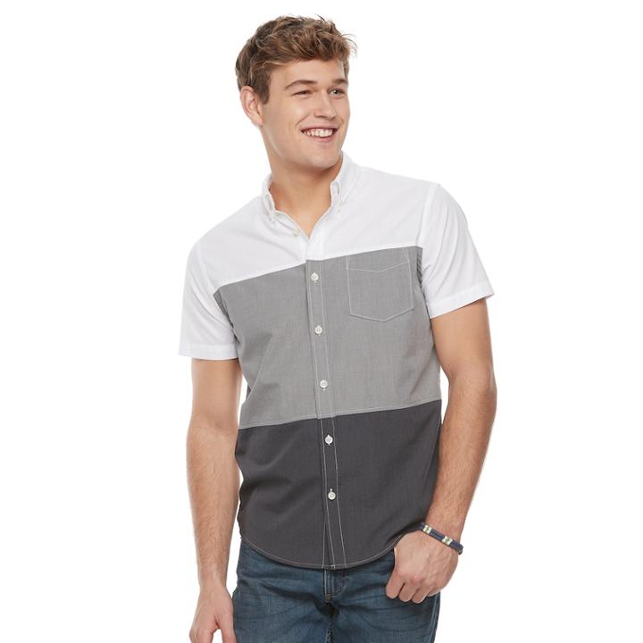 Men's Urban Pipeline&reg; Poplin Button-down Shirt, Size: Xxl, Grey