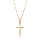14k Gold Over Silver Cross Pendant Necklace, Women's, Yellow
