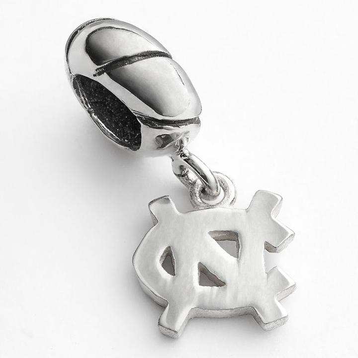 Dayna U North Carolina Tar Heels Sterling Silver Logo Charm, Women's, Grey