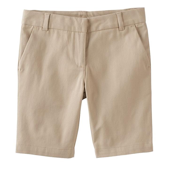 Girls 4-16 Chaps Skinny Bermuda Shorts, Girl's, Size: 5, Med Beige