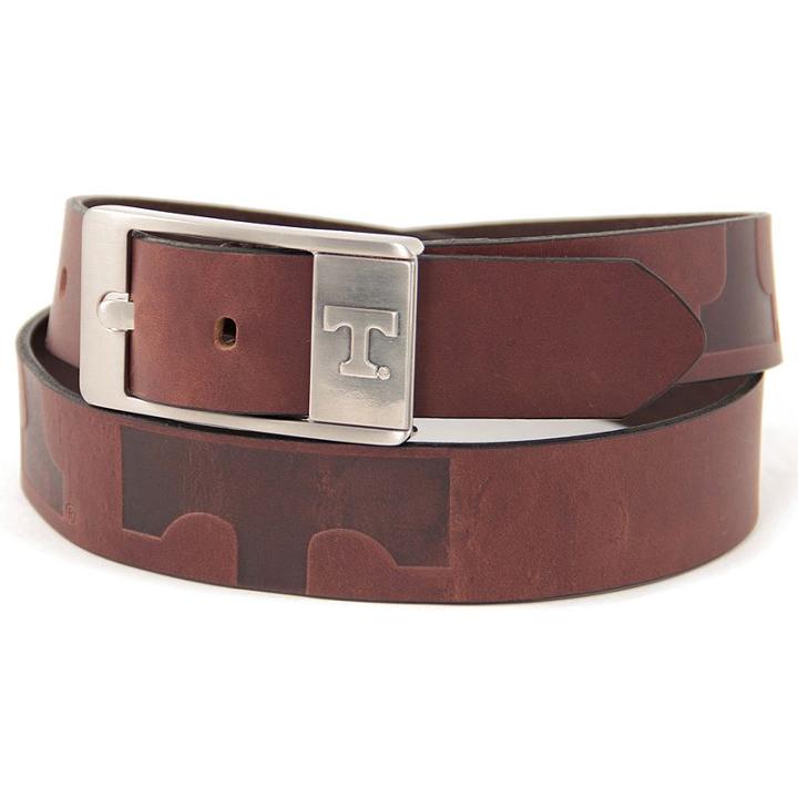 Men's Tennessee Volunteers Brandish Leather Belt, Size: 38, Brown