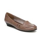 Lifestride Madelia Women's Loafer Flats, Size: 7.5 Wide, Beig/green (beig/khaki)