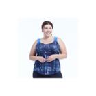 Plus Size Marika Curves Stride Printed Tank, Women's, Size: 2xl, Blue (navy)