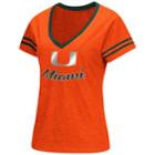 Women's Miami Hurricanes Varsity Tee, Size: Large, Drk Orange