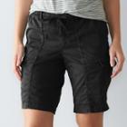 Women's Sonoma Goods For Life&trade; Utility Bermuda Shorts, Size: 14, Black