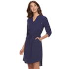 Women's Apt. 9&reg; High-low Shirtdress, Size: Xs, Dark Blue