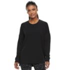 Women's Tek Gear&reg; Mesh Back Long Sleeve Top, Size: Large, Black