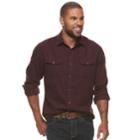 Men's Sonoma Goods For Life&trade; Plaid Flannel Button-down Shirt, Size: Xl, Dark Red