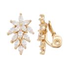 Napier Cubic Zirconia Cascade Nickel Free Clip-on Earrings, Women's, Gold