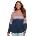Plus Size Sonoma Goods For Life&trade; Essential V-neck Tee, Women's, Size: 2xl, Med Pink