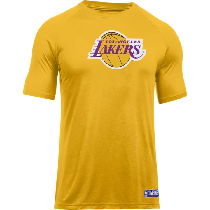 Men's Under Armour Los Angeles Lakers Primary Logo Tech Tee, Size: Xxl, Yellow