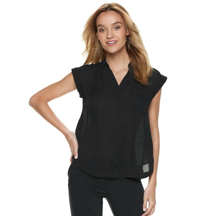 Women's Apt. 9&reg; Dolman Blouse, Size: Xxl, Black