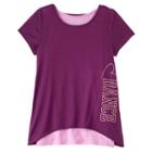 Girls 7-16 & Plus Size Double Layer Tulip Back Tank Top Tee, Size: 12, Drk Purple