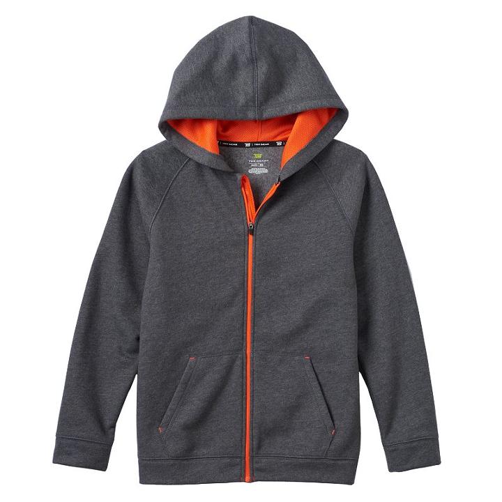 Boys 8-20 Tek Gear&reg; Full-zip Fleece Hoodie, Boy's, Size: Xl(18/20), Dark Grey