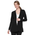 Petite Napa Valley Open-front Swing Cardigan, Women's, Size: Xl Petite, Black