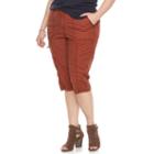 Plus Size Sonoma Goods For Life&trade; Cargo Capris, Women's, Size: 18 W, Dark Red