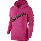 Women's Nike Club Just Do It Hoodie, Size: Xs, Med Red