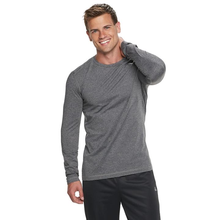 Men's Tek Gear Baselayer Tee, Size: Small, Dark Grey