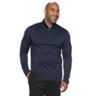 Big & Tall Tek Gear&reg; Stretch Jersey Quarter-zip Pullover, Men's, Size: 2xb, Dark Blue