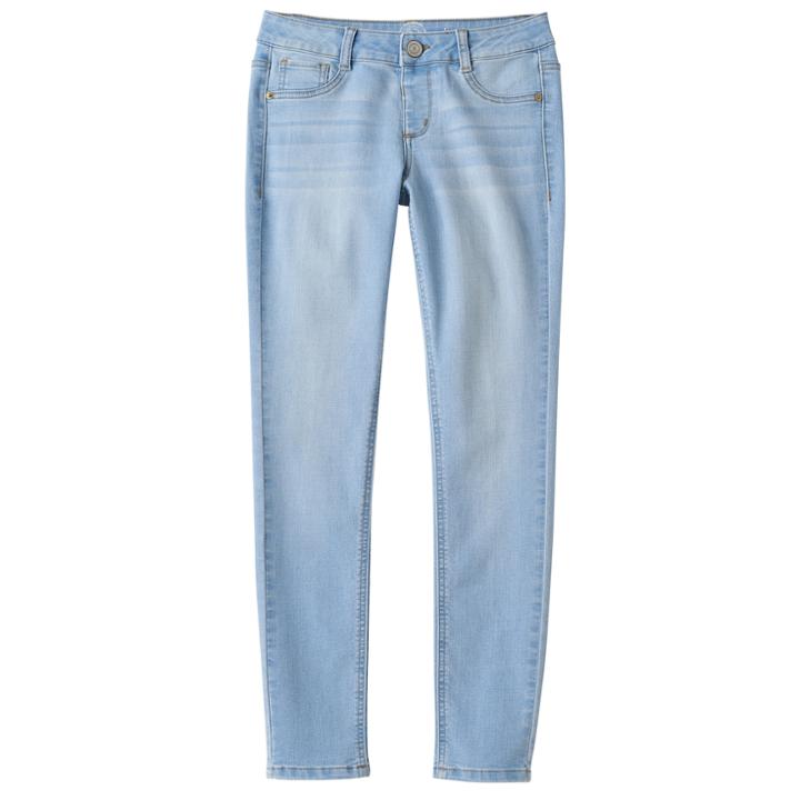 Girls 7-16 So&reg; Jegging Skinny Jeans, Size: 14, Med Blue