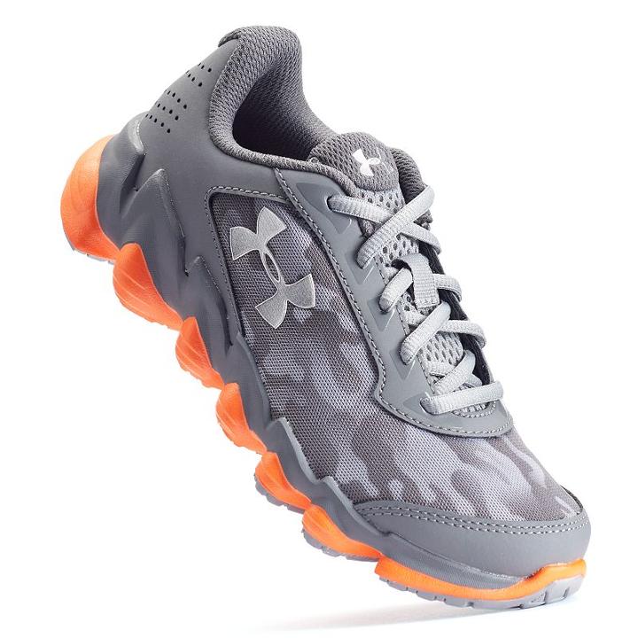 Under Armour Spine Disrupt Preschool Boys' Running Shoes, Boy's, Size: 12, Silver