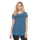Maternity A:glow Mixed-media Tee, Women's, Size: Xl-mat, Med Blue