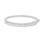 Simply Vera Vera Wang Sterling Silver Lab-created White Sapphire Bangle Bracelet, Women's
