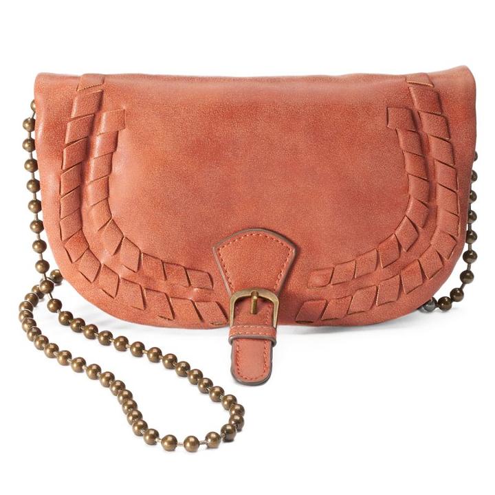 T-shirt & Jeans Laced Crossbody Bag, Women's, Orange