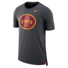 Men's Nike Iowa State Cyclones Dri-fit Mesh Back Travel Tee, Size: Small, Grey (anthracite)