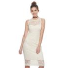 Juniors' Liberty Love Lace Bodycon Dress, Teens, Size: Xs, Natural