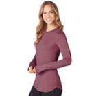 Women's Cuddl Duds Smooth Layer Crewneck Top, Size: Small, Brt Red