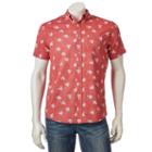 Men's Urban Pipeline&reg; Maxflex Print Button-down Shirt, Size: Large, Med Red