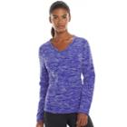 Women's Tek Gear&reg; Microfleece V-neck Sweatshirt, Size: Small, Med Blue