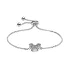 Disney's Mickey Mouse Crystal Bolo Bracelet, Women's, Grey