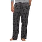 Men's Croft & Barrow&reg; Ultra Soft Fleece Lounge Pants, Size: Xl, Dark Grey