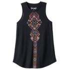 Girls 7-16 & Plus Size Mudd&reg; Patterned Graphic Tank Top, Girl's, Size: 18 1/2, Oxford
