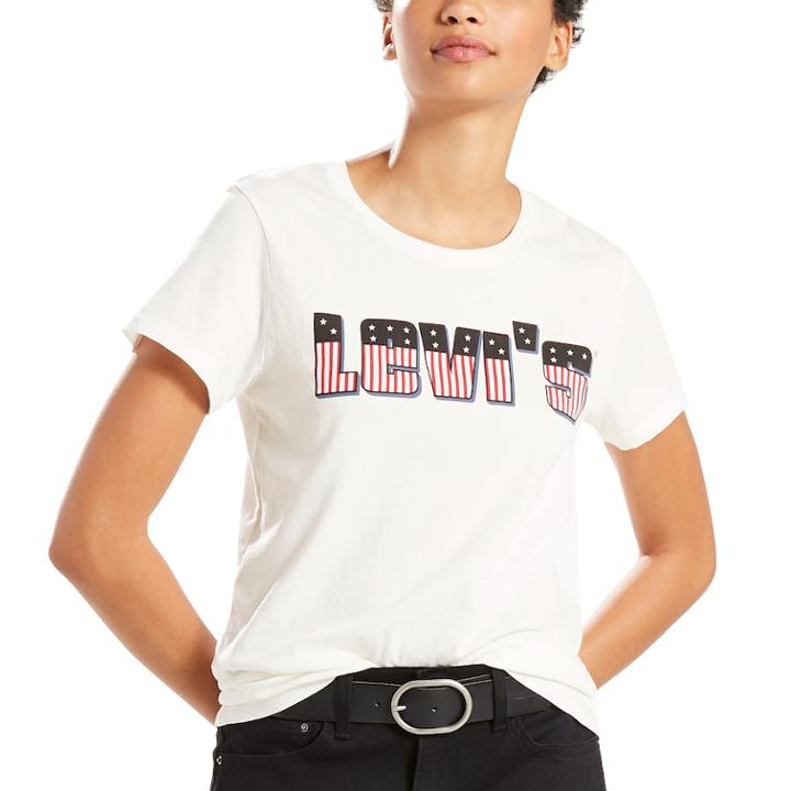 Women's Levi's&reg; Graphic Tee, Size: Large, White