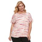 Plus Size Apt. 9&reg; Cold-shoulder High-low Top, Women's, Size: 3xl, Med Red