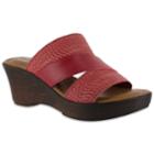 Tuscany By Easy Street Positano Women's Wedge Sandals, Size: Medium (9), Red