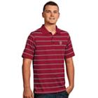 Men's Antigua Colorado Rapids Deluxe Striped Desert Dry Xtra-lite Performance Polo, Size: Medium, Dark Red