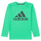Boys 4-7x Adidas Climalite Vibrant Logo Graphic Tee, Size: 4, Brt Green