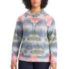 Plus Size Chaps Printed Hoodie, Women's, Size: 2xl, Blue