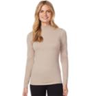 Women's Heat Keep Mock Neck Long Sleeve Top, Size: Xl, Med Orange