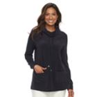 Women's Croft & Barrow&reg; Funnel Neck Tunic Sweatshirt, Size: Medium, Blue