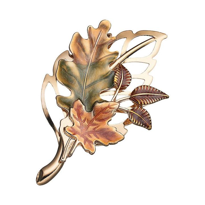 Openwork Harvest Leaf Pin, Women's, Multicolor