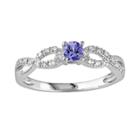 Sterling Silver Tanzanite And Diamond Accent Infinity Ring, Women's, Size: 8, Purple