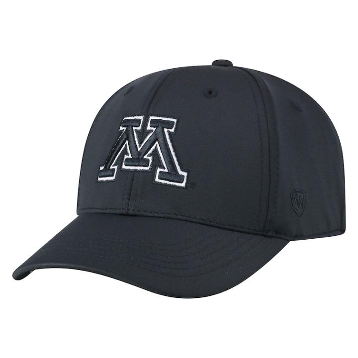 Adult Top Of The World Minnesota Golden Gophers Tension Cap, Men's, Black