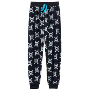 Boys 4-20 Jelly Fish Print Lounge Pants, Size: Small, Black
